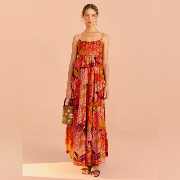 FARM Rio Dresses & Skirts - NWT FARM RIO Beige Jungle
Panther
Lenzing™
Ecovero™
Viscose Maxi
Dress